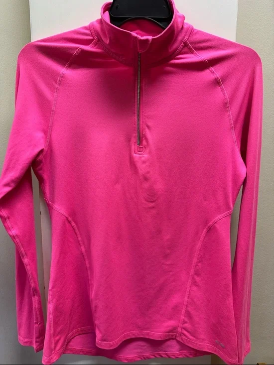 Champion Bright Pink Half-Zip Active Top medium - Picture 1 of 7